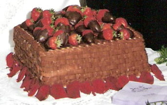 Chocolate Dipped Strawberry Chocolate Cake