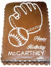 Baseball Glove & Ball Birthday Cake