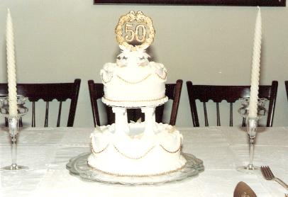 Bush's 50th Anniversary Cake