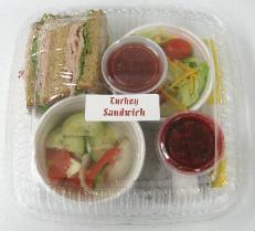 Turkey with Cranberry Salsa, Tossed Garden Salad, Italian Garden Salad, Brownie