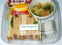 Club Sandwich, Italian Pasta Salad, Chips & Triple Chocolate Brownie