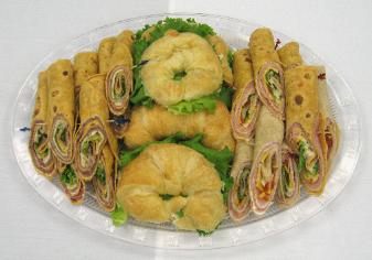 Roast Beef Roll-ups, Chicken Salad Croissants, Ham & Cheese Roll-ups